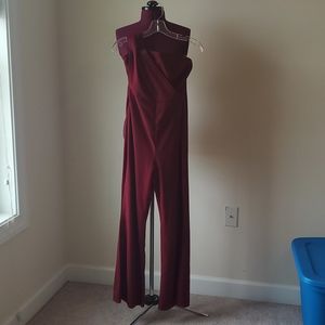 Burgundy jumpsuit